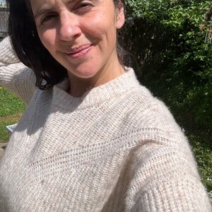 Madewell Cream Crew Neck Sweater Textured Knit